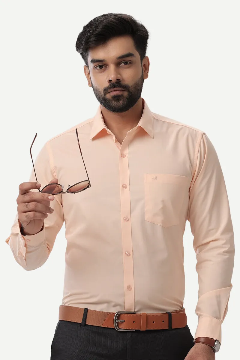 Denmark - Light Orange Formal Shirts for Men | Ariser