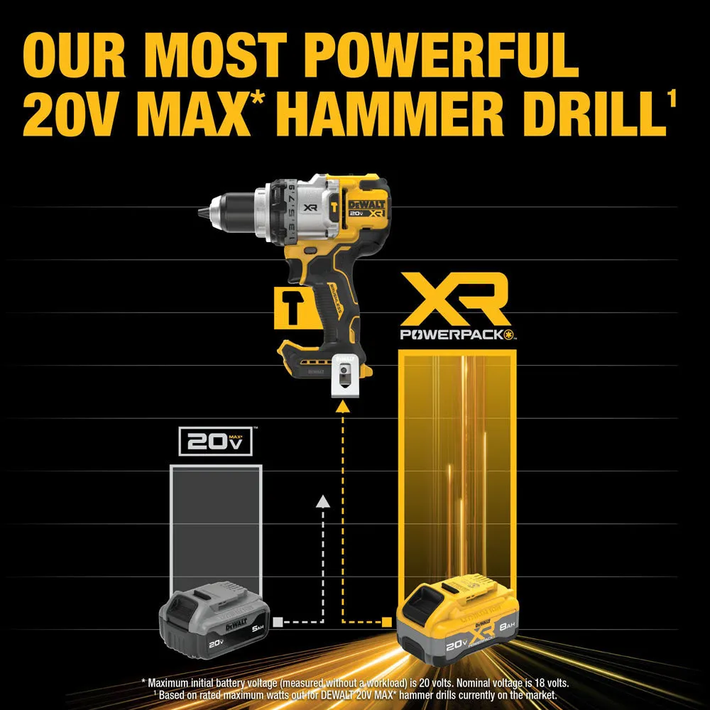 DeWalt DCD1007WW1 20V MAX XR Brushless Cordless 1/2 in. Hammer Drill Kit