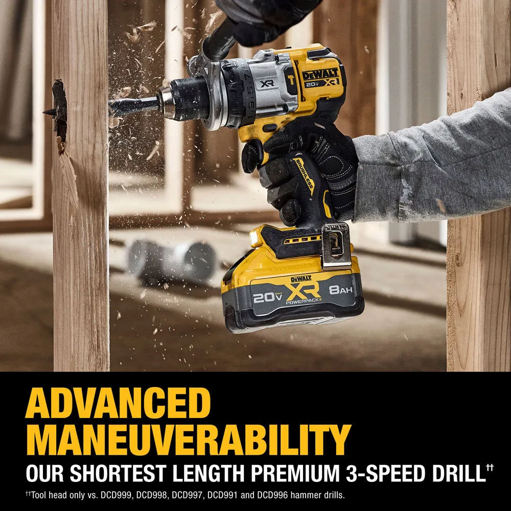 DeWalt DCD1007WW1 20V MAX XR Brushless Cordless 1/2 in. Hammer Drill Kit