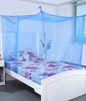 Divayanshi Mosquito Net for King Size Single Bed Polycotton (4 * 6.5, Blue)