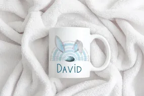 Easter BunnyBow Mug Blue