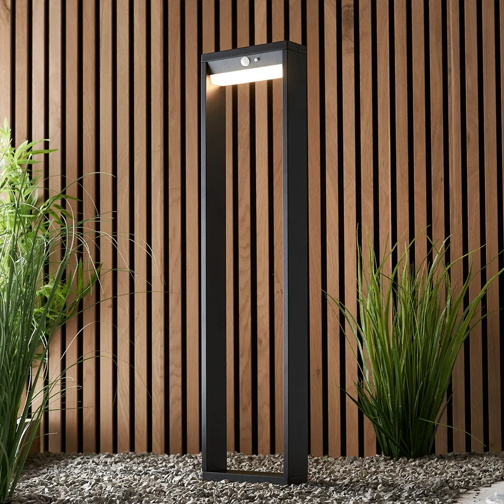 Endon Dannah LED Solar Post in Black (Large)