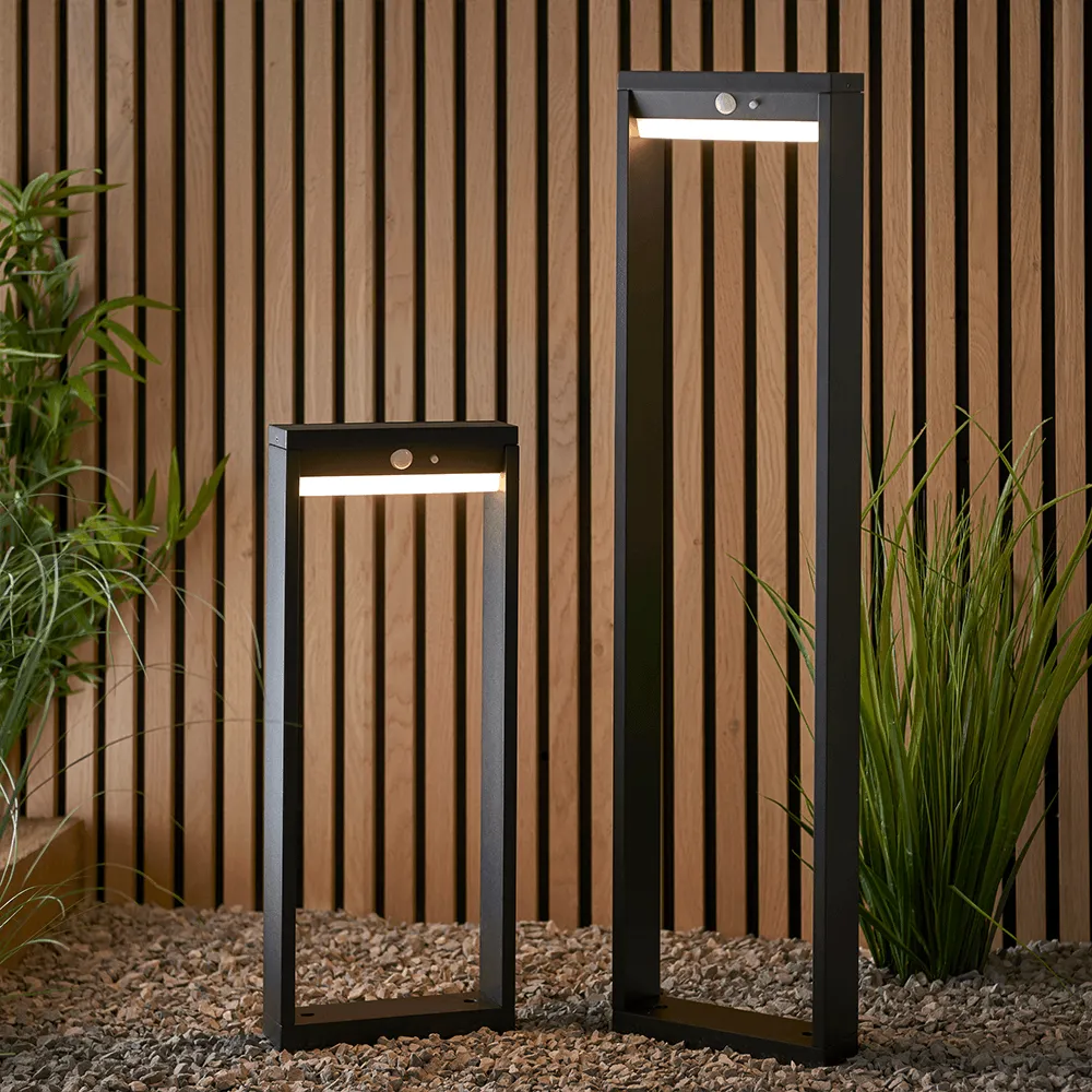 Endon Dannah LED Solar Post in Black (Large)