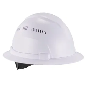 Ergodyne 60227 #8968 White Lightweight Full Brim Hard Hat Vented Class C