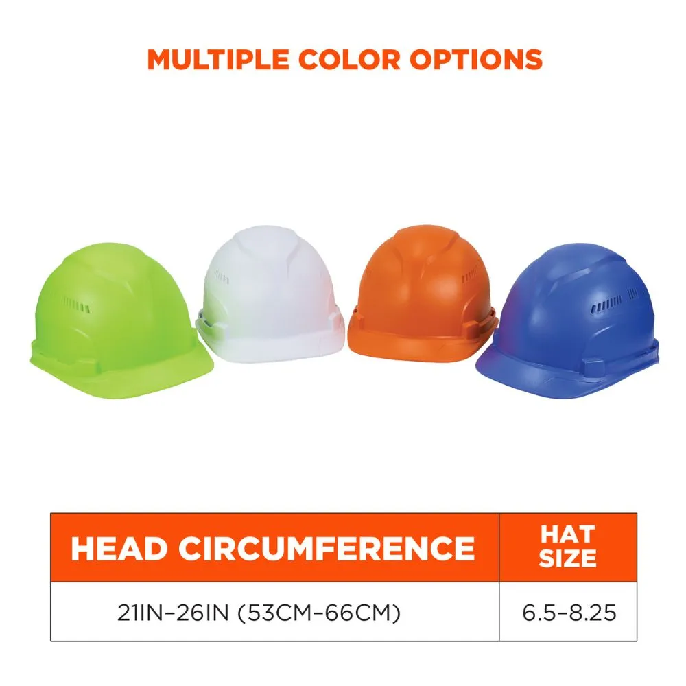 Ergodyne 60270 #8966 Orange Lightweight Cap-Style Hard Hat Vented Class C