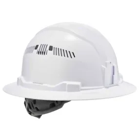 Ergodyne Skullerz 8973 Type 1 Class C Premium Full Brim Hard Hat with Adjustable Venting - White