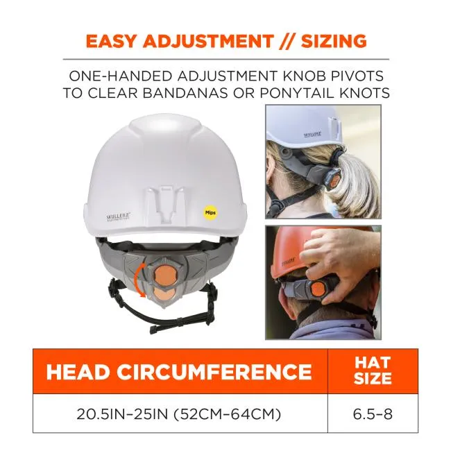 Ergodyne Skullerz 8975 MIPS Type 1 Class C Safety Helmet with MIPS Technology & Adjustable Venting - White