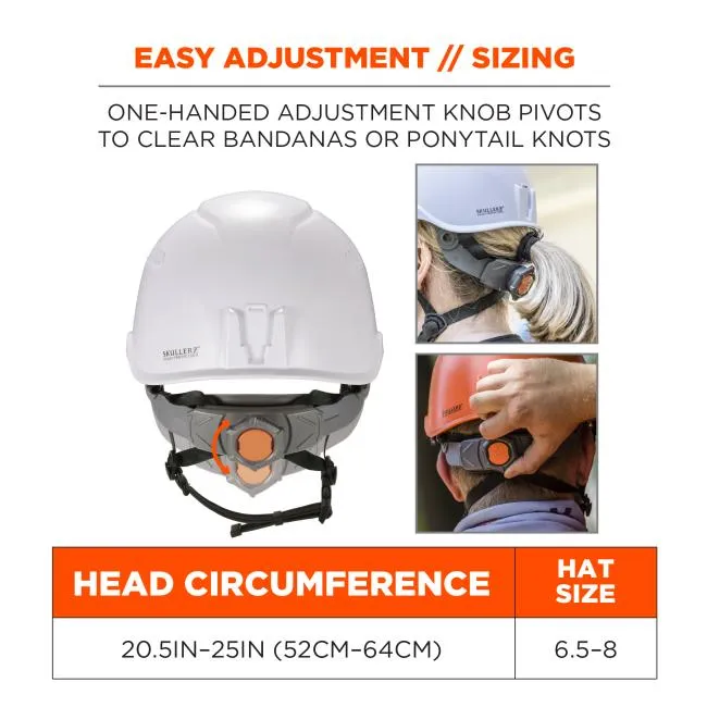 Ergodyne Skullerz 8975 Type 1 Safety Helmet with Adjustable Venting - White