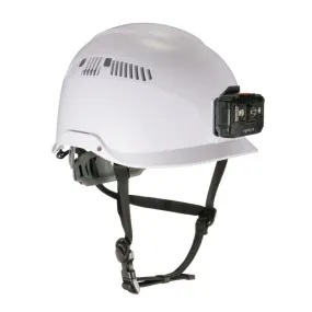 Ergodyne Skullerz 8977LED Type 2 Class C Safety Helmet with LED Light and Adjustable Venting - White