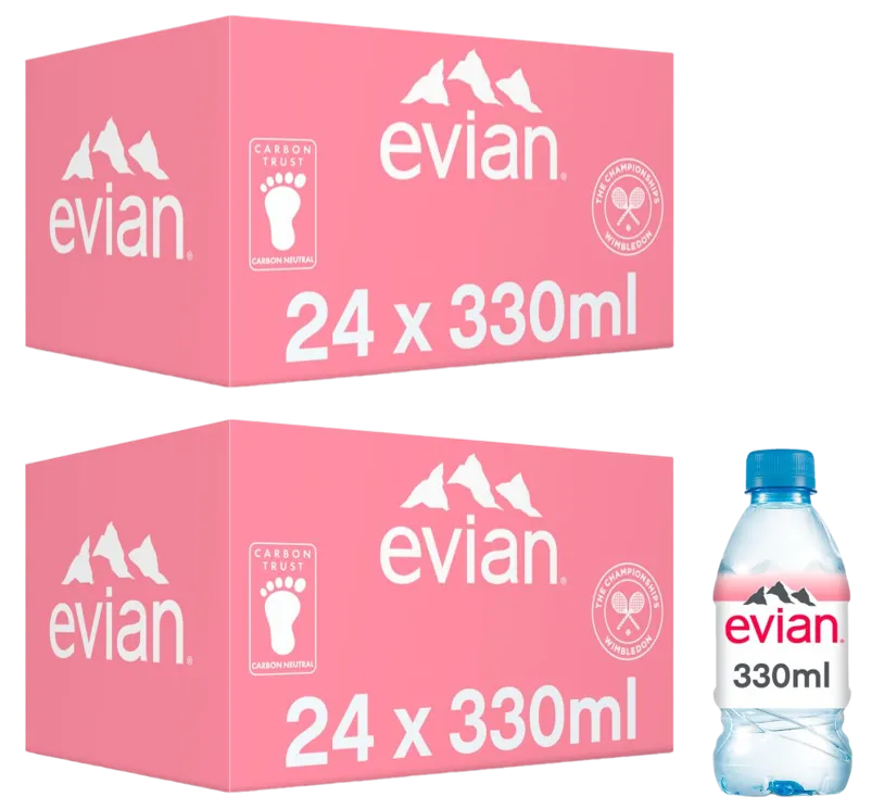 Evian Still Mineral Water Pack of  330 ml bottles