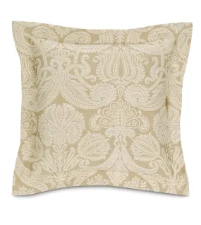 Evora Damask Glam Throw Pillow Cover 18x18