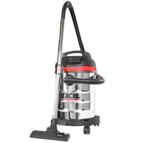 Excel 30L Wet & Dry Vacuum Cleaner 240V/1400W With Power Take Off Socket