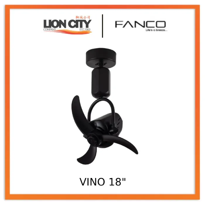 Fanco Vino 18" DC Wall/Corner Fan with Remote