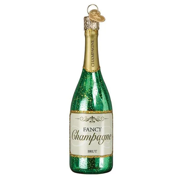 Fancy Champagne Bottle Ornament