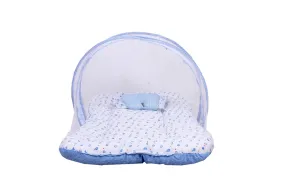 FARETO Baby Boy's And Girl's Cotton Mosquito Net Bed (Blue, 0-6 Months)