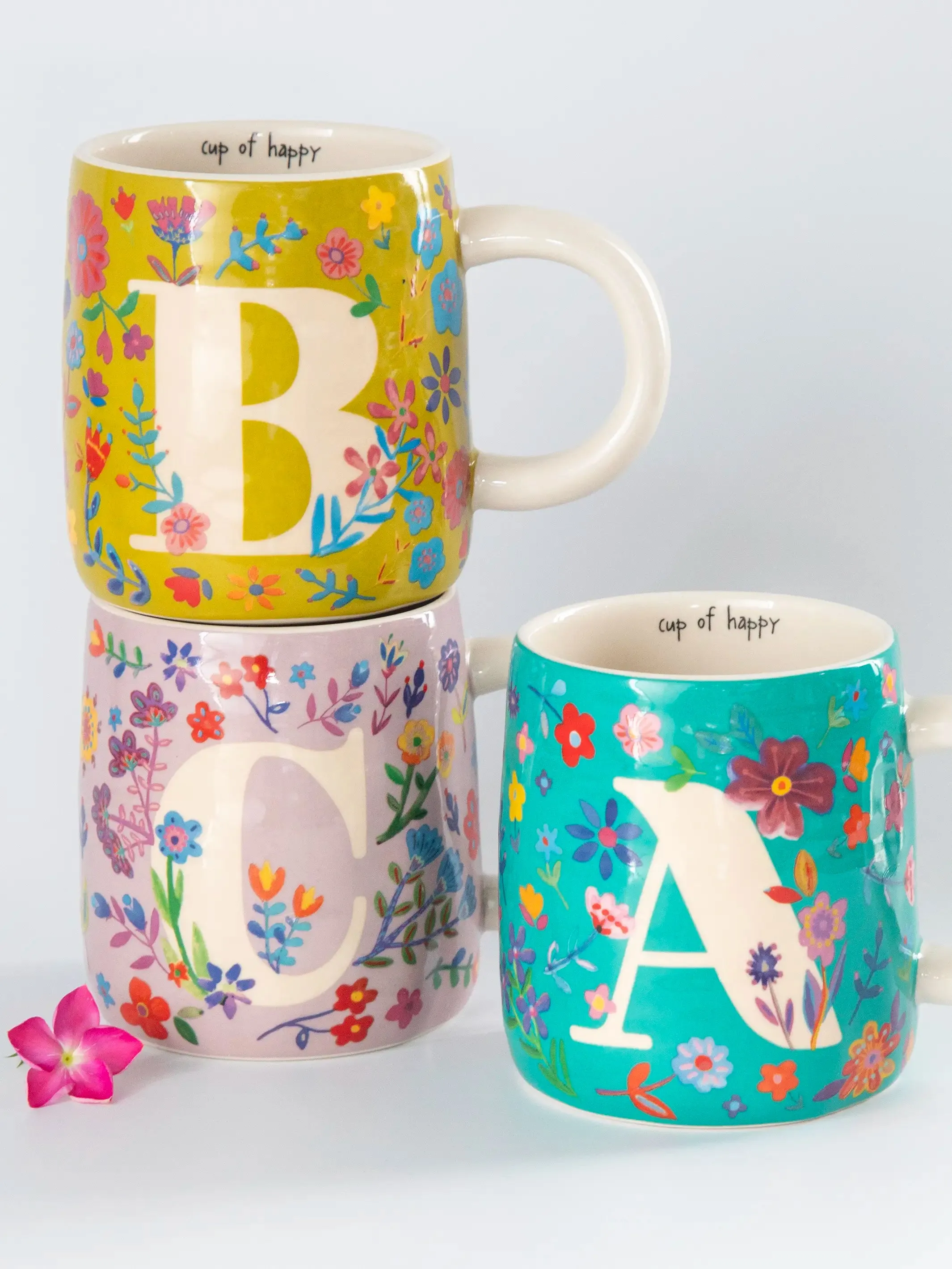 Floral Initial Mug - S