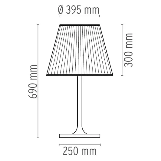 FLOS KTRIBE T2 Aluminised Silver Table Lamp with Dimmer