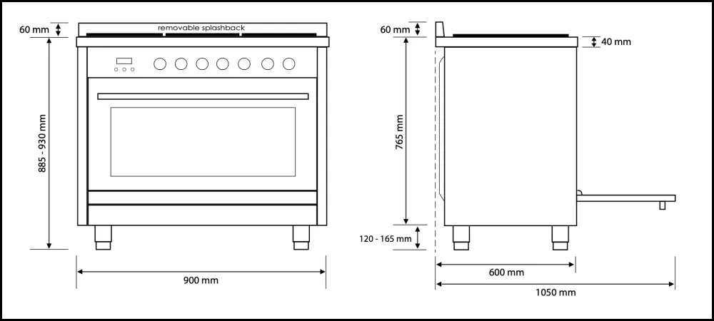 Freestanding 90cm Stove Pack No. 44