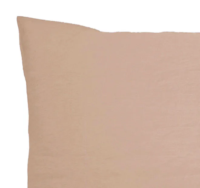 French Linen European Pillowcase Tea Rose