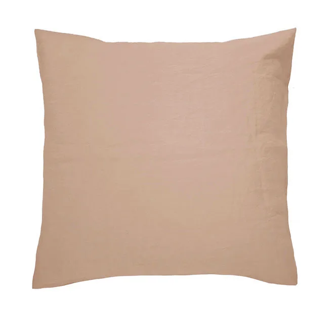 French Linen European Pillowcase Tea Rose