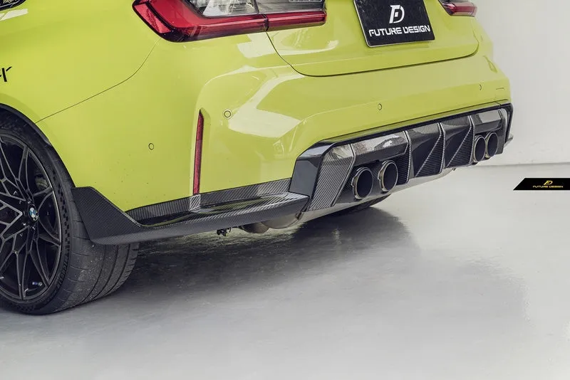 Future Design Carbon Fiber M Performance Rear Bumper Splitter for M3 G80 & M4 G82 G83 2020 