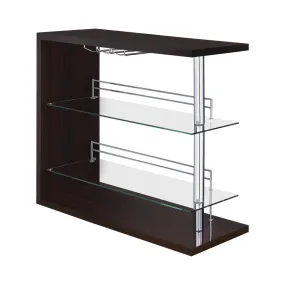 G100166 Two Shelf Contemporary Cappuccino Bar Unit