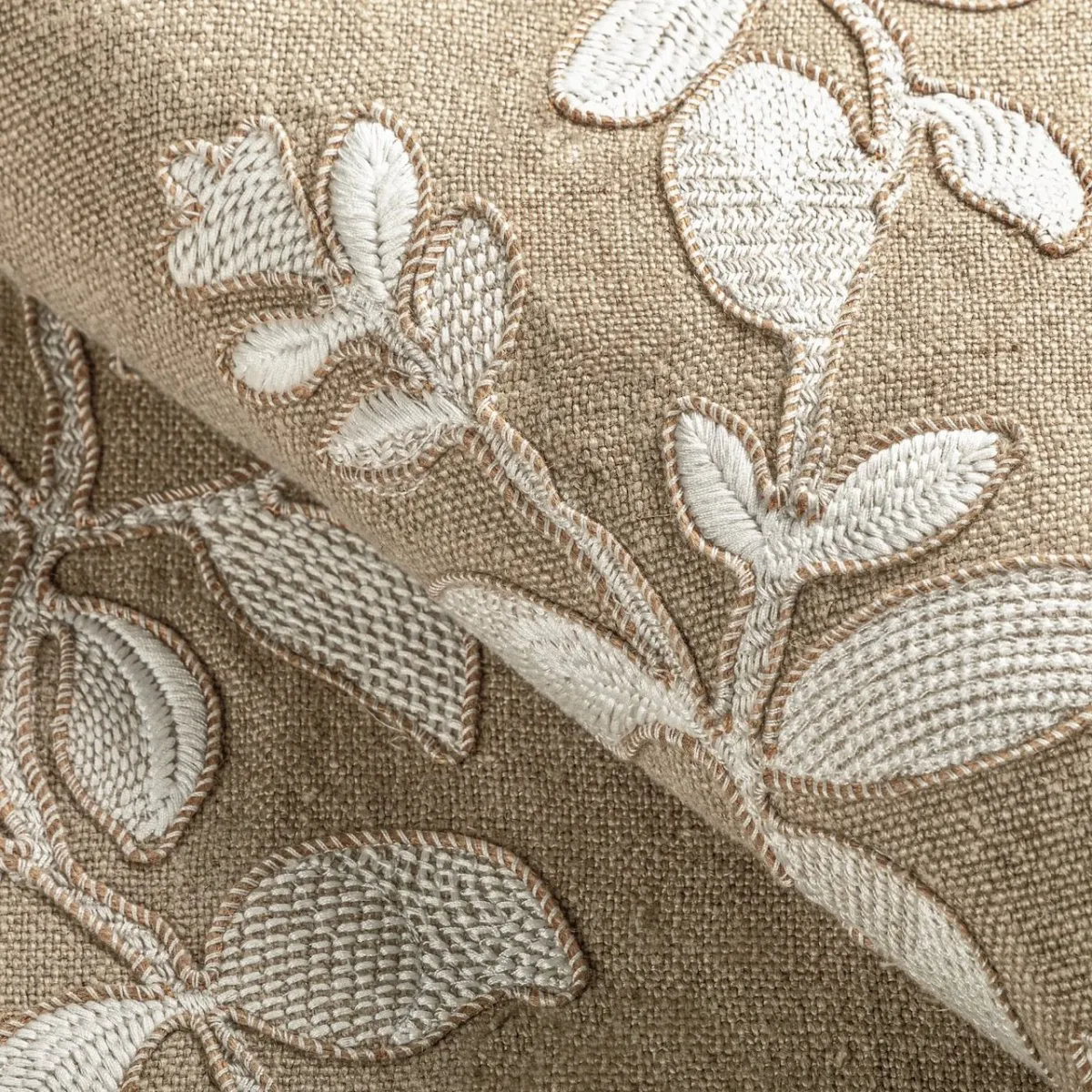 Ginger Flower Linen Decorative Pillow by Ryan Studio