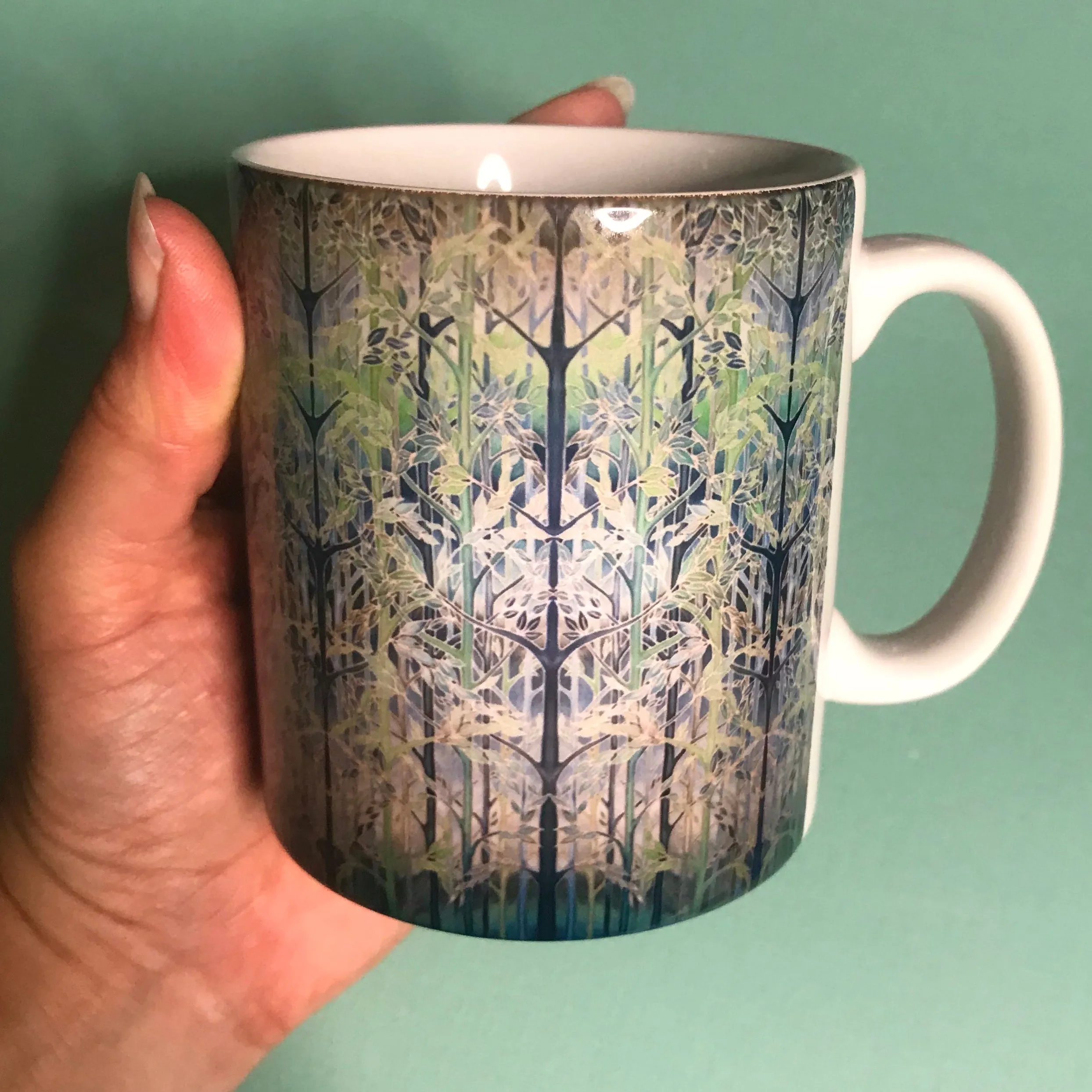 Green Grey Forest Meditation Mug - Woods Mug Box Set