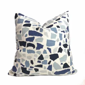 HC Monogram Lulu DK Abstractions Blue White Pillow Cover