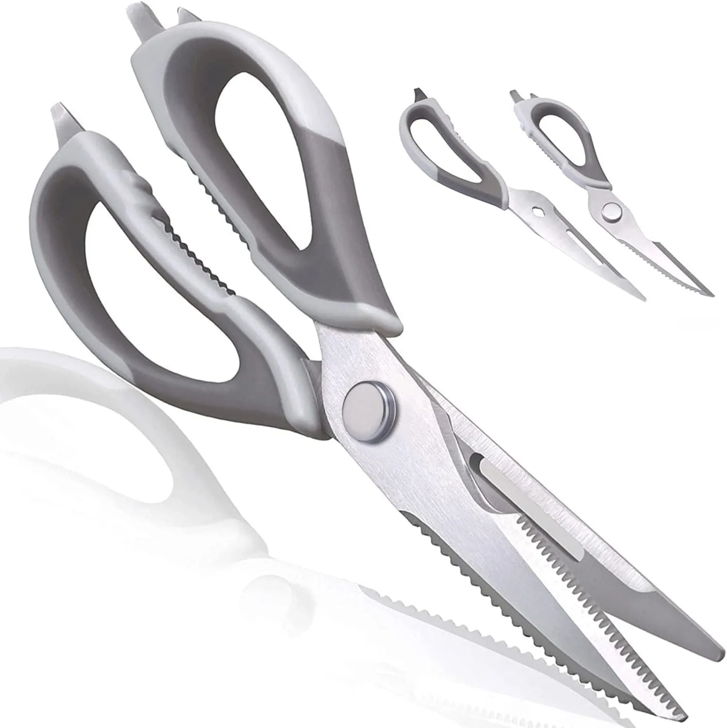 Heavy Duty Kitchen Scissors Kitchen Shears Come Apart Multi Function Stainless Steel Utility Food Cooking Scissors With Non Slip Handle