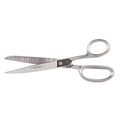 Heritage Cutlery 159C 9'' Straight Stainless Trimmer / Curved Blades