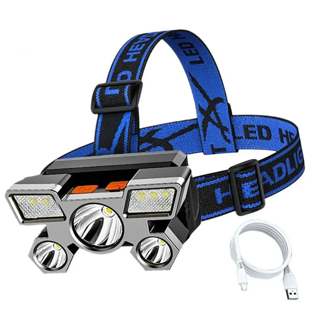 High Power Led Headlamp Rechargeable Head Lamp Headlight 18650 Head Flashlight Powerful Headlamp Camping Lantern Climbing Lanter