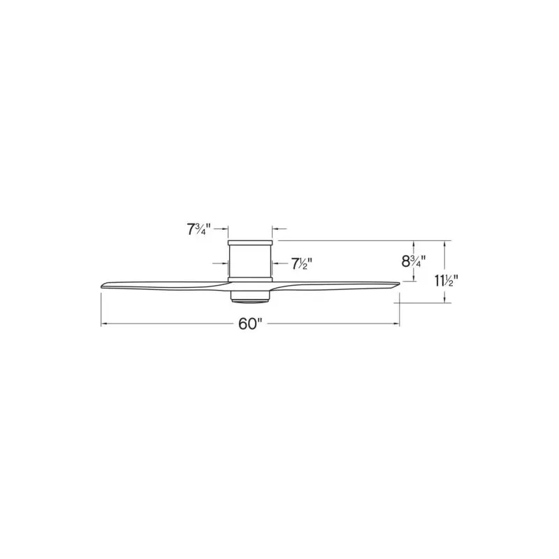 Hinkley 900860F Hover Flush 60" Outdoor Ceiling Fan with LED Light Kit