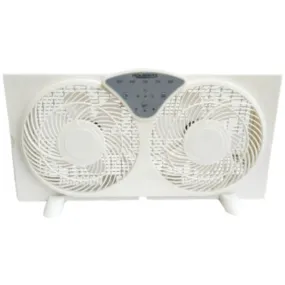 Homepointe FW23-8HS Digital Reversible Twin Window Fan, 3-Speed, 9 Inch