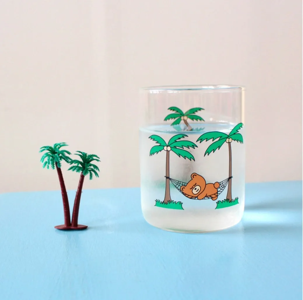 HR GLASS CUP - Teddy’s Vacation