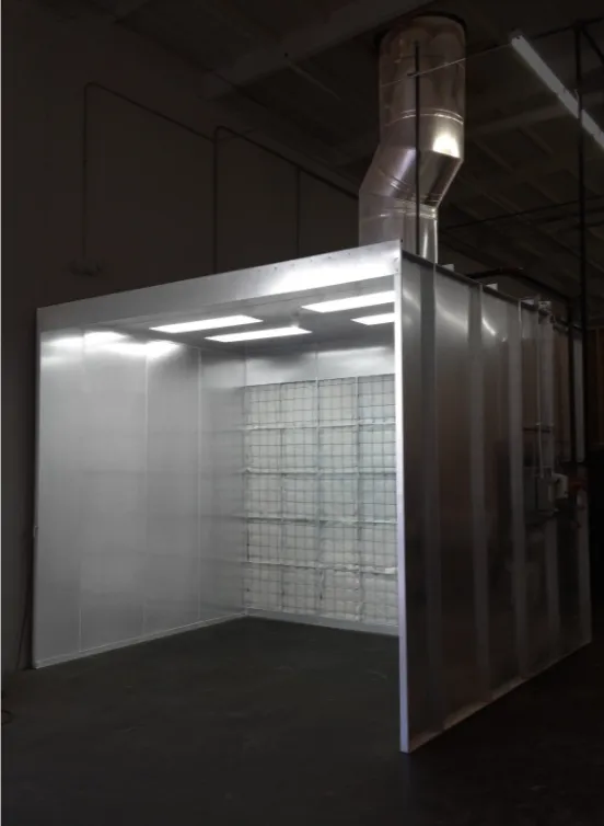 Industrial Open Face Paint Booth 8' Wide x 9' High x 10' Deep I.D. (TF8910 Series)