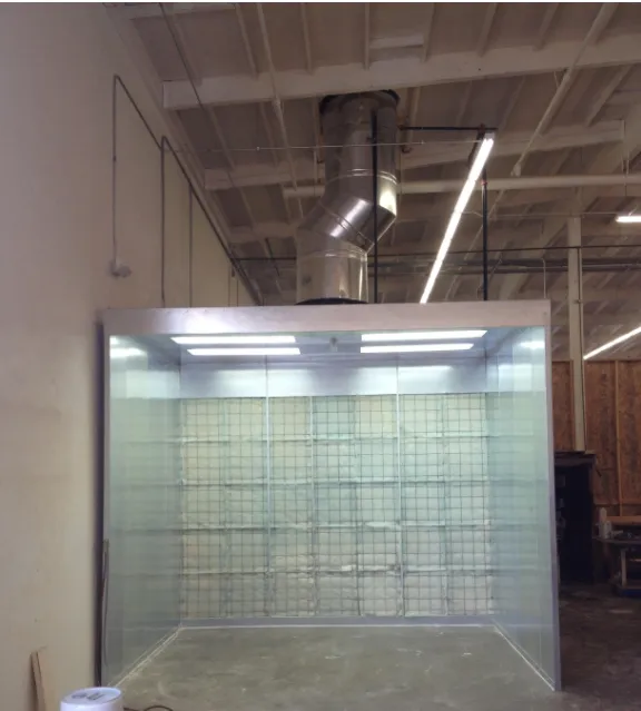 Industrial Open Face Paint Booth 8' Wide x 9' High x 10' Deep I.D. (TF8910 Series)