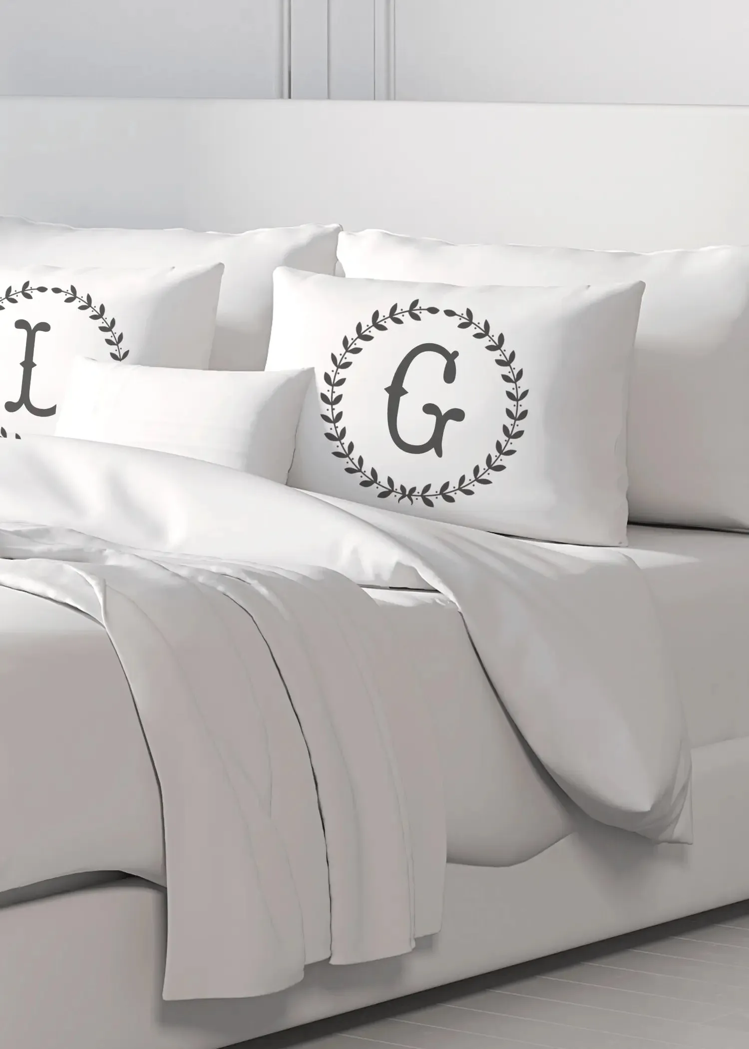 Initial "G" Luxury Bamboo Sateen Pillowcase