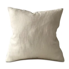 Ivory Solid Linen Throw Pillow Cover 22x22