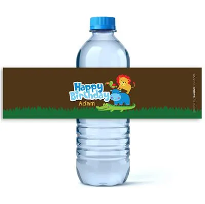 Jungle Boy Water Bottle Labels