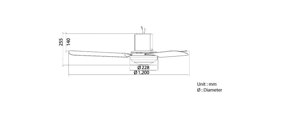 KDK R48SP White/Silver 120cm Remote Controlled Ceiling Fan