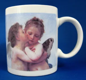 Kissing Angels Mug Fairies Ceramic Cute Cherubs Valentines Day Love Token Tea Coffee