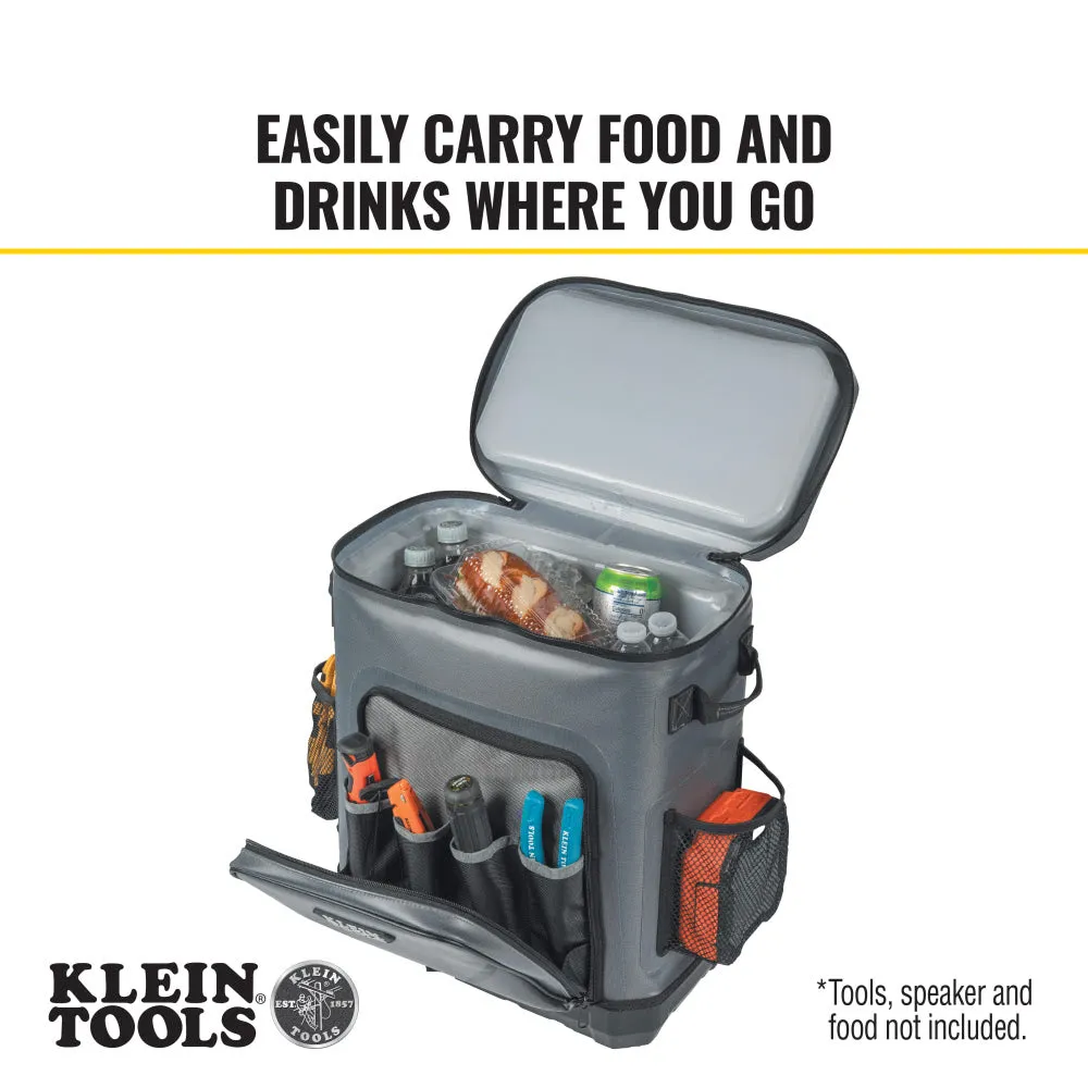 Klein 62810BPCLR Backpack Cooler, Insulated, 30 Can Capacity