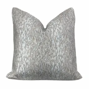 Kravet Chromis Metal Gray Blue Abstract Linen Pillow Cover