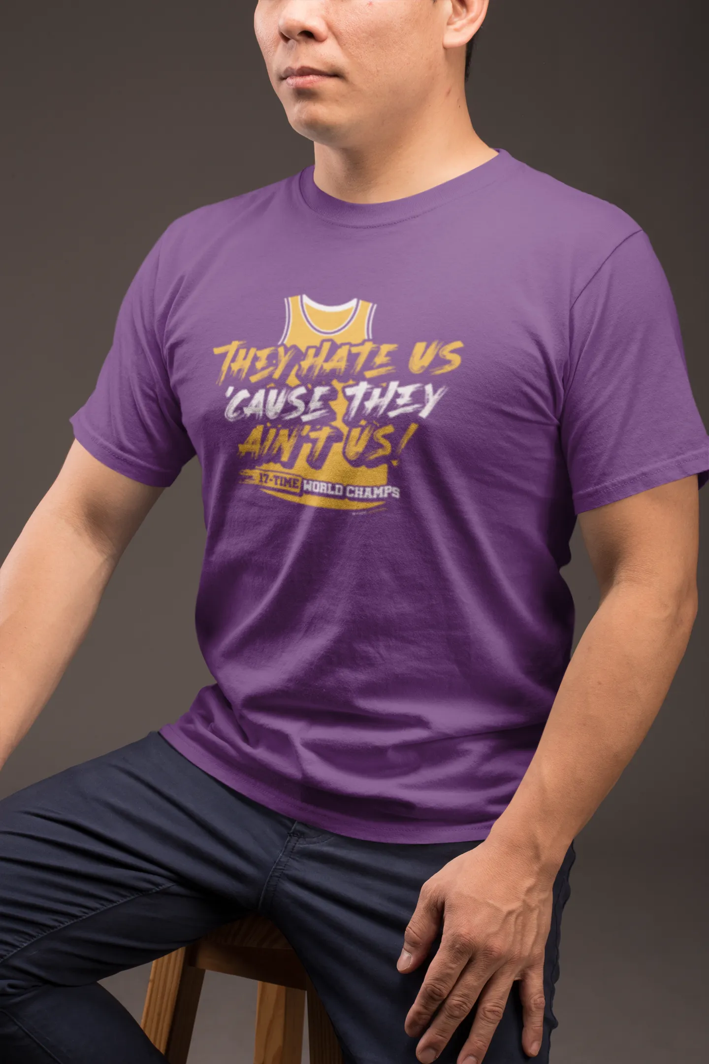 LA They Hate Us 'Cause They Ain't Us Shirt | Los Angeles Pro Basketball Apparel | Shop Unlicensed Los Angeles Gear