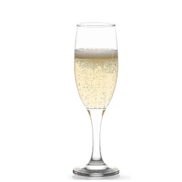 Lav Misket Glass Champagne Flutes Set of 6, 6.5 oz (190 cc)