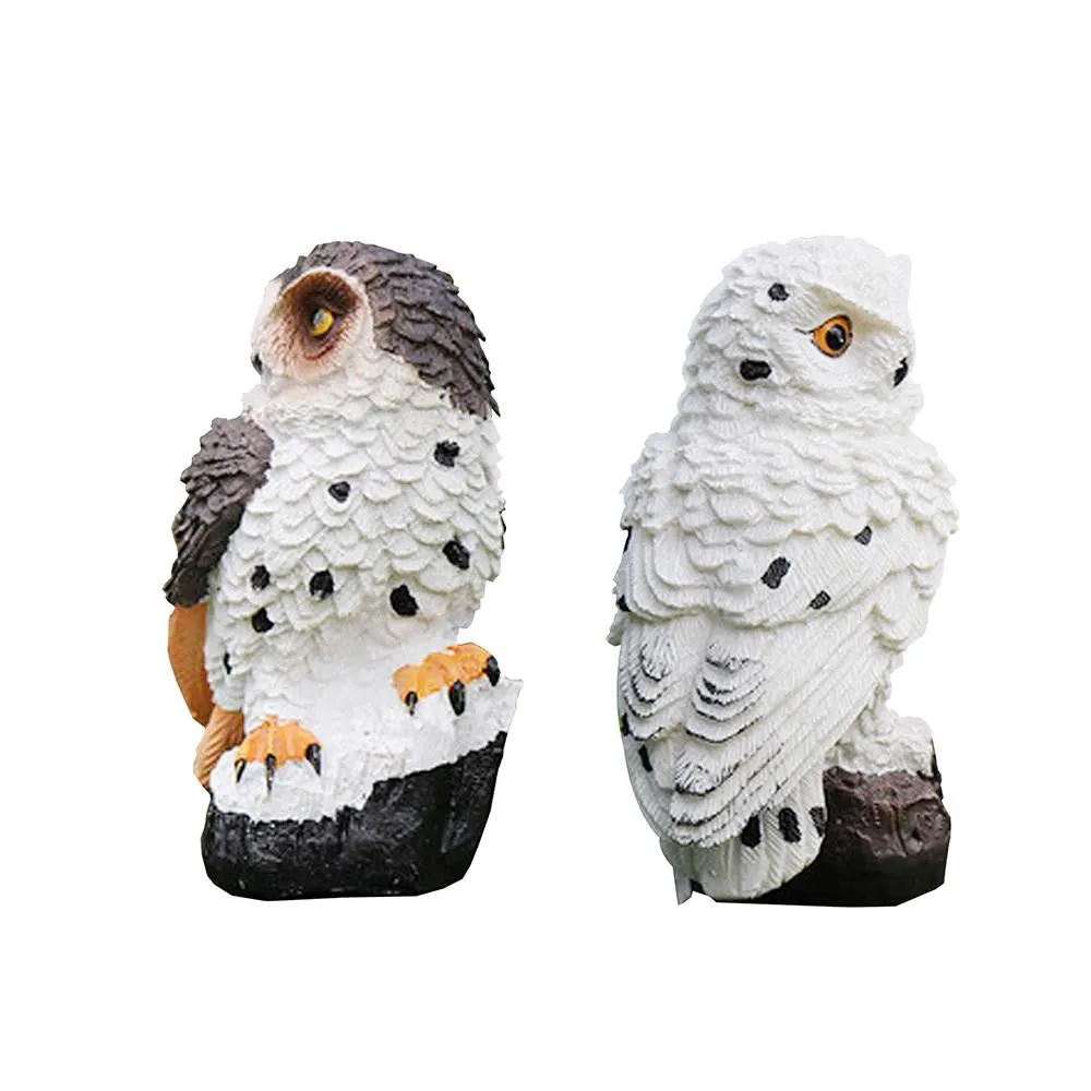 LED Garden Owl Solar Lights Patio Yard Lawn Waterproof Stake Lamp