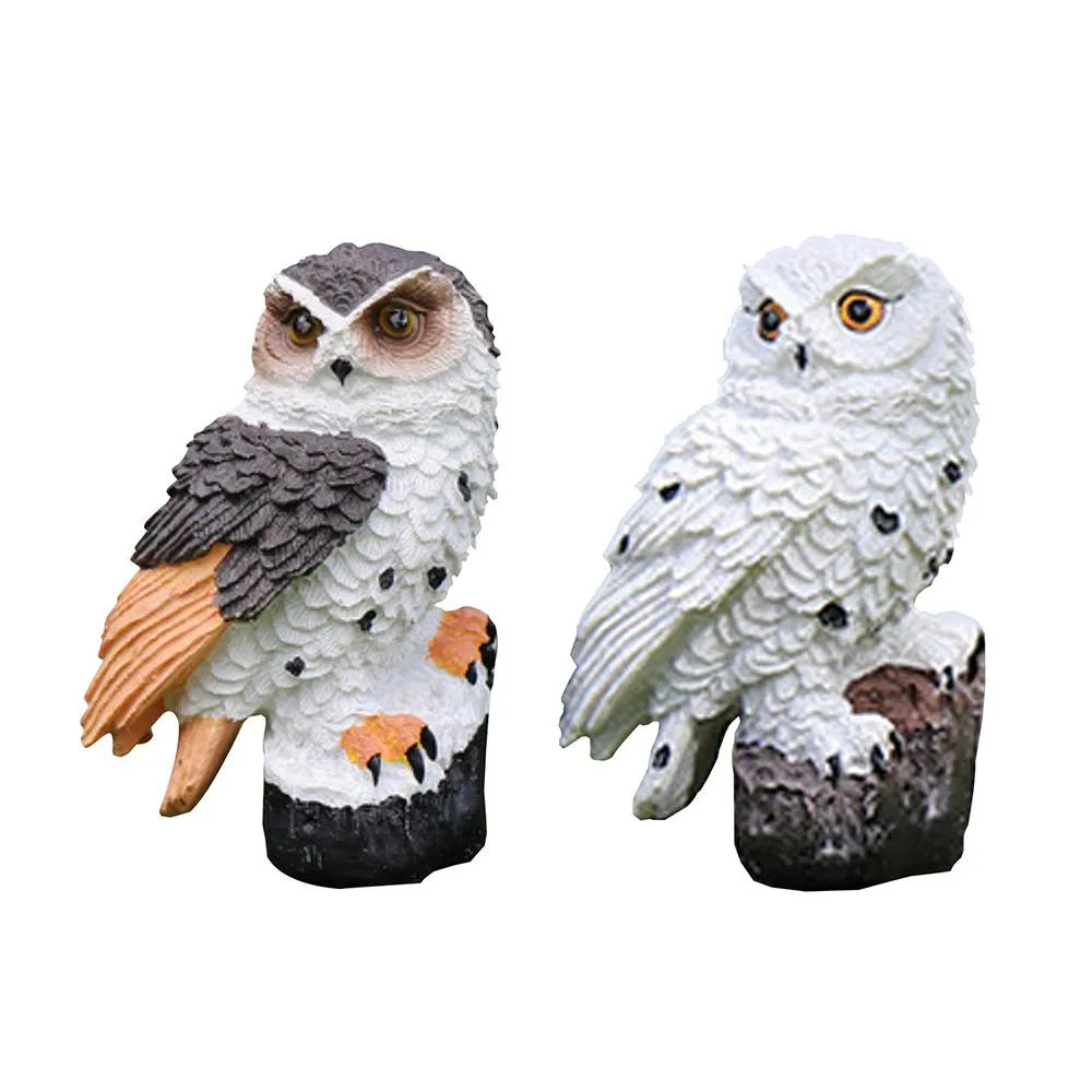 LED Garden Owl Solar Lights Patio Yard Lawn Waterproof Stake Lamp