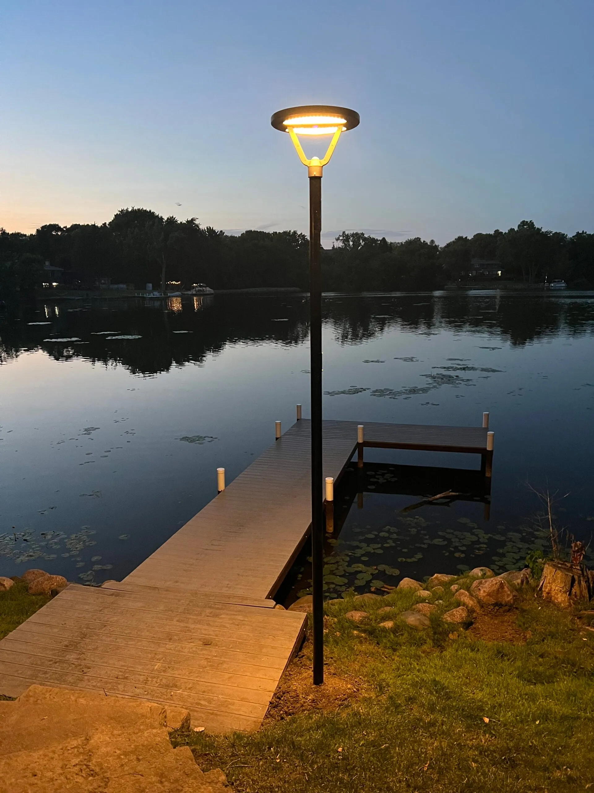 LED Solar Pathway Post Top Light, 2500 Lumens, 3000K or 4000K