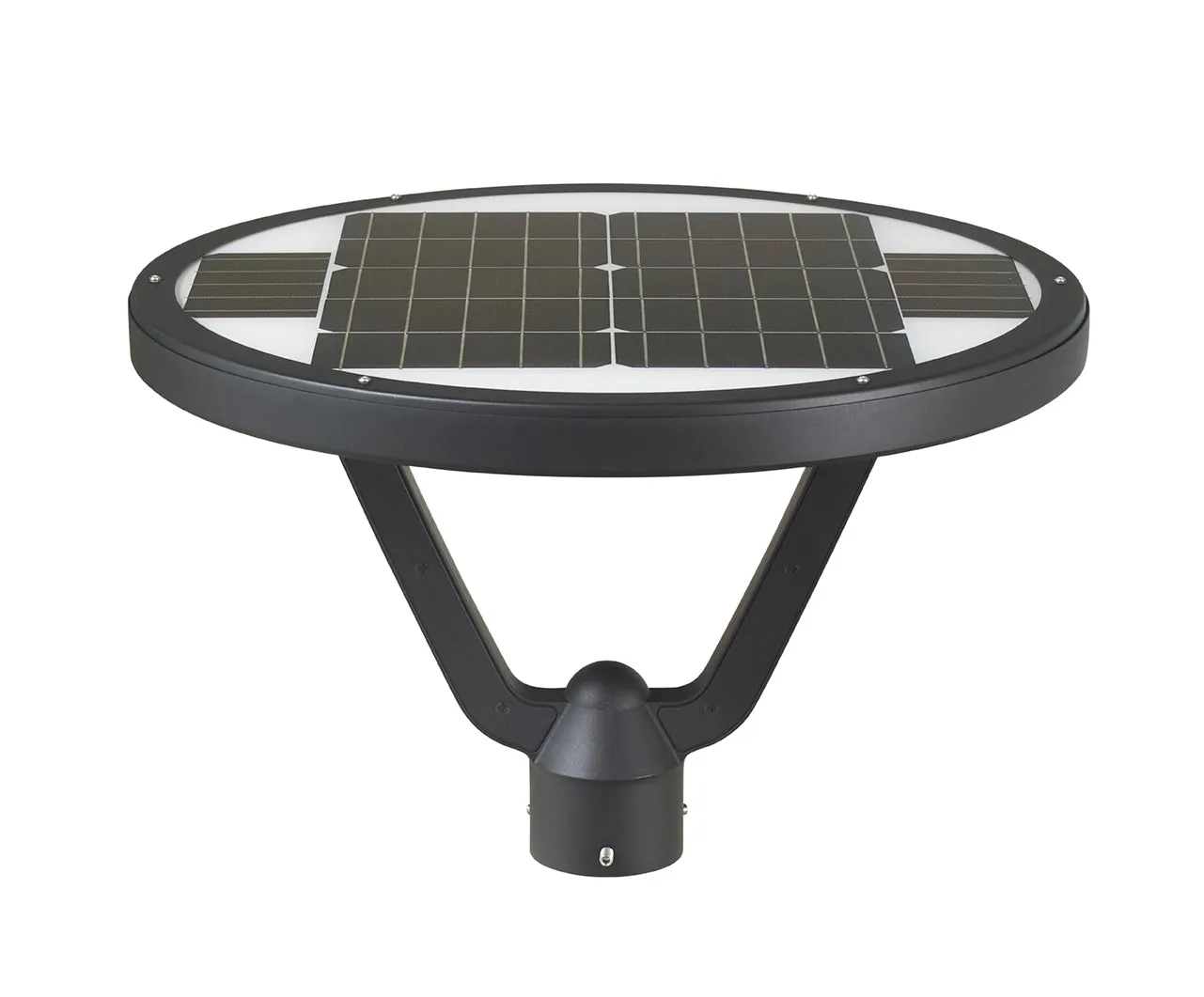 LED Solar Pathway Post Top Light, 2500 Lumens, 3000K or 4000K